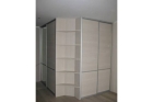 Встроенный шкаф с открытой секцией по индивидуальным размерам